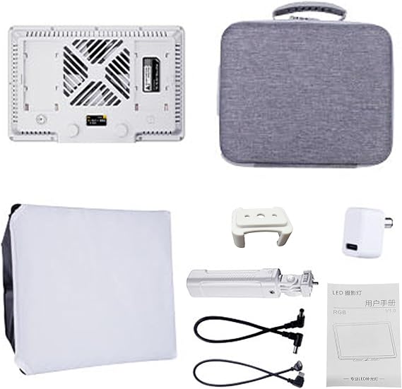 LED Video Light Panel, 100W Bi Color 2500K to 9900K CRI TLCI 95 Plus 24 Effects APP Controlled Portable Fill Light, Video Lighting Kit with Softbox and Carrying Case for