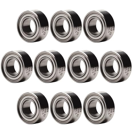 10 Pack 5x10x4mm Metal Shielded ABEC-5 High Precision Miniature Ball Bearings L-1050ZZ (MR105ZZ)