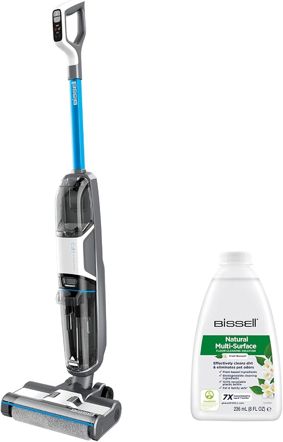 Bissell CrossWave HF3 Wireless Wet/Dry Vacuum Cleaner Vacuum Cleaner & Mopping in One Lightweight Wet Vacuum Cleaner Suction Cleaner with 25 Minutes Running Time Wash Vacuum Cleaner Mop Vacuum Cleaner Only for Hard Floors 3598N