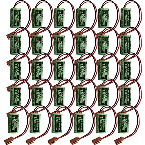 BALOLO 30-Pack CR17335SE-R 3.0V 1800mAh Non-Rechargeable Disposable Lithium Battery PLC Replacement for CR17335SE-R with Plug