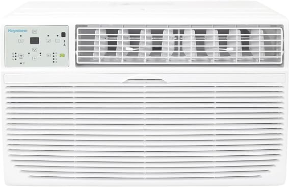 Keystone 10,000 BTU Wall Air Conditioner and Dehumidifier, 115V | 115V, Quiet, High Efficiency, for Bedroom, Bathroom, Nursery, Small-Medium Sized Rooms up to 450 Sq.Ft.
