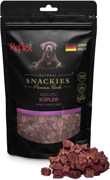 Reflex Snackies Lamb Meat Cubes Dried Meat Dog Award 170gr