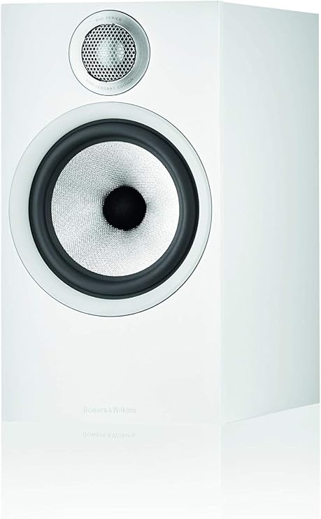 Bowers & Wilkins 606 S2 Anniversary Edition Bookshelf Loudspeakers (Pair) - High-Performance 2-Way Speakers, 6.5" Continuum Cone Bass/Midrange Driver, 1" Decoupled Double Dome Aluminum Tweeter, White