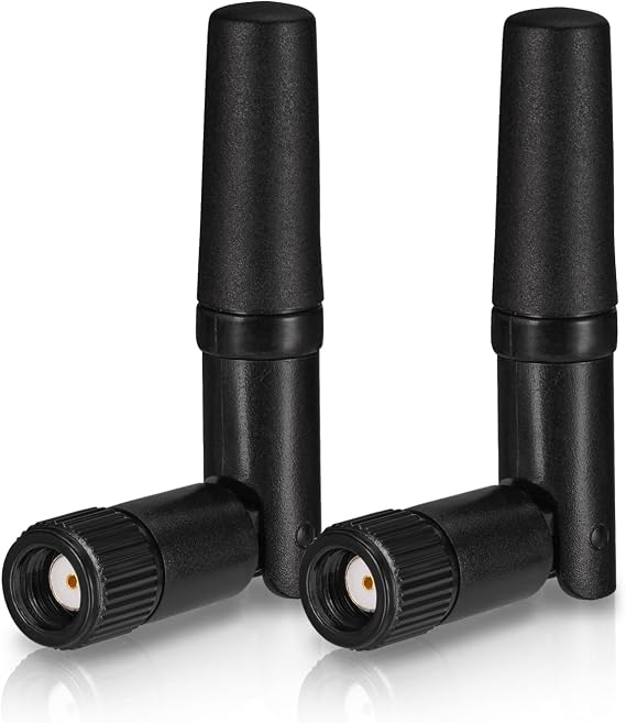 Eightwood Small WiFi Antenna Dual Band 2.4GHz 5GHz RP-SMA Antenna (2-Pack) | WiFi Antennas for PC Desktop Motherboard, PCIe WiFi Bluetooth Card, Wireless Router, Back Up Camera