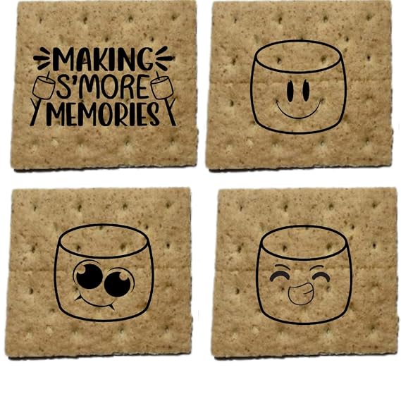Graham Crackers | Individually Wrapped | 24 x 2 sets = 48 units | SMORES design | Ready for S'mores or Snacks | Great for gatherings, camping, fire pits, birthday parties, corporate outings (SMORES # 1)