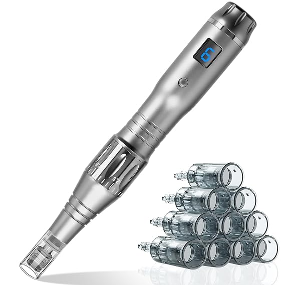 0.25mm Derma Roller Pen for Women Men, Microneedling Roller Pen for for Skin Tools At Home