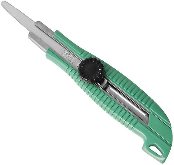 CANARY Heavy Duty Box Cutter Retractable Blade, Safety Corrugated Cardboard Cutter Knife, Made in JAPAN, Green (DC-25)