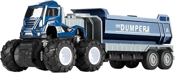 Dump Truck Toy - Heavy Duty Toy Construction Vehicle, Realistic Dump Truck for Toddlers | Large Plastic Toy Truck Perfect for Toy Outdoor Play, Sand Play, Building and Digging Activities for Kids