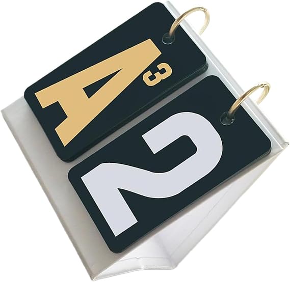 Cards Scorer Flip Scoreboard Game Score Keeping Flip Number Score Board Counter Manual Choice For Gamers Game Scoring Cards Scoreboard With Stand, Black, 9.5x18.5cm