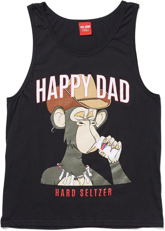 Happy Dad Bored Ape Tank (Black) (Medium)