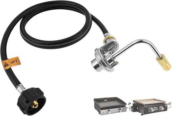 6FT Propane Adapter Hose for Blackstone 17/22" Tabletop Griddle Replacement