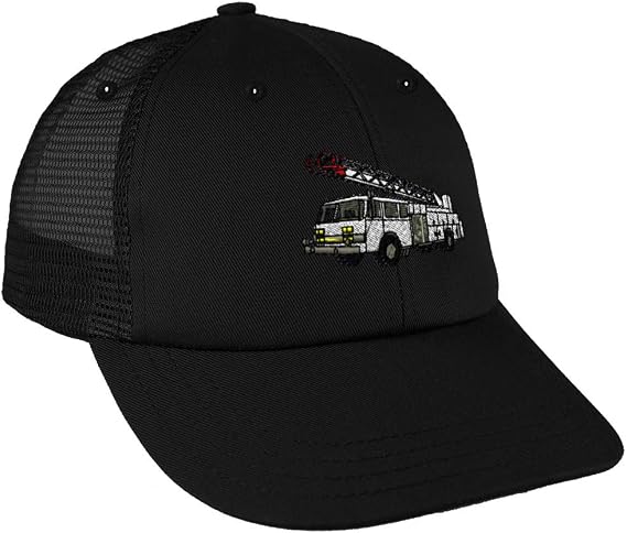 Custom Snapback Baseball Cap Firefighter Truck Hook and Ladder Sewed Cotton