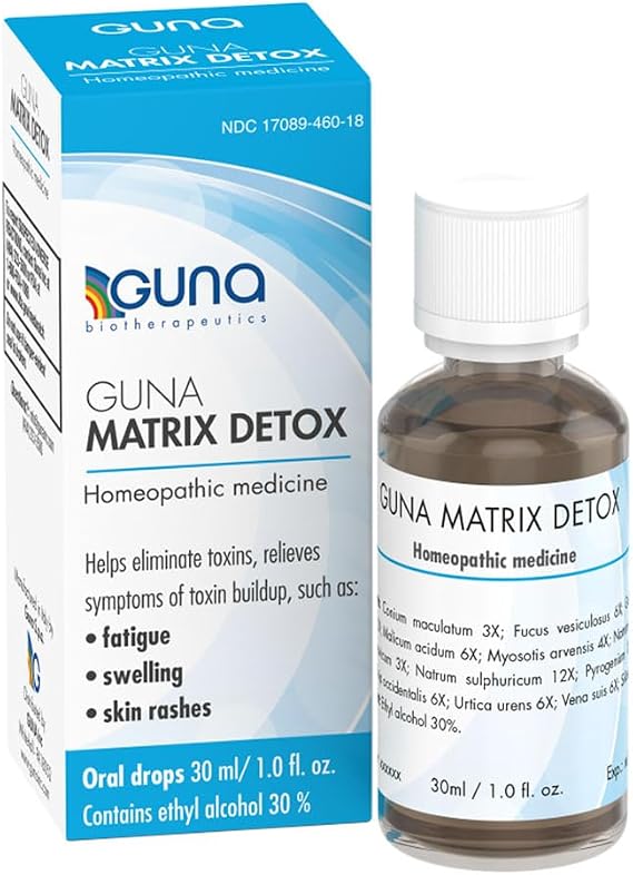 GUNA Matrix Detox Supports Detoxification, Relieves Fatigue, Swelling & Skin Rashes, Homeopathic Oral Drops 30 mL