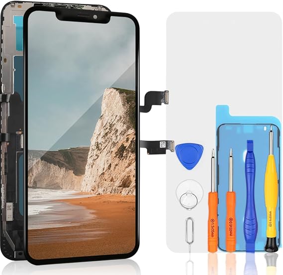 bokman For iPhone XS Max Screen Replacement LCD Display Mounting Front Panel Black