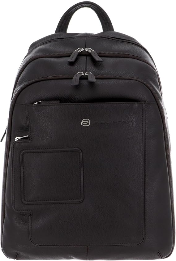 PIQUADRO Vibe Unisex Adult Leather Computer Backpack, dark brown (di moro), Taglia unica, Casual