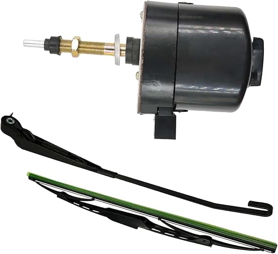 12V Universal Windscreen Wiper Motor with Arm and Blade Compatible with Tractor Fishing Boat ATV UTV