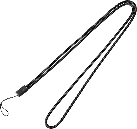 uxcell Nylon Woven Lanyards, 18", Black, 1pc, for Keys/ID/Phone/Badges