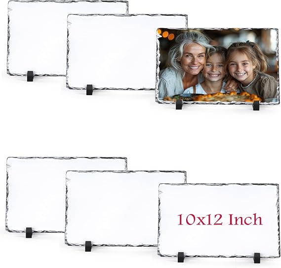 Sublimation Slate Blanks 10x12 Inch 6 Pack Sublimation Rock Stone Picture Plaque Bulk
