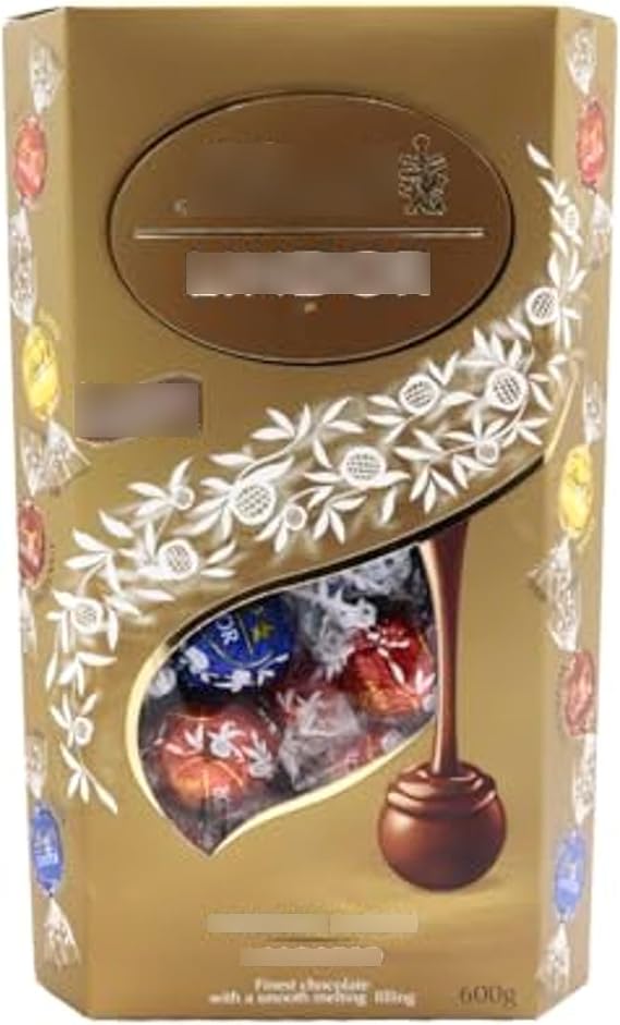 Lindt LINDOR Assorted Gold Chocolates, 4 Varieties, Individually-Wrapped, 21.2 oz 600 g x 1