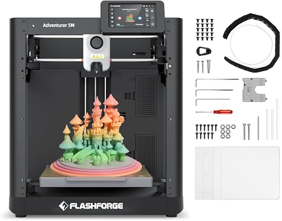 Flashforge Adventurer 5M 3D Printer with Enclosure Accessories Set
