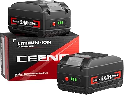 CEENR WA3520 5.0Ah Lithium Battery Replacement for Worx Battery 20V Compatible with Worx Cordless Power Tool 2Pack