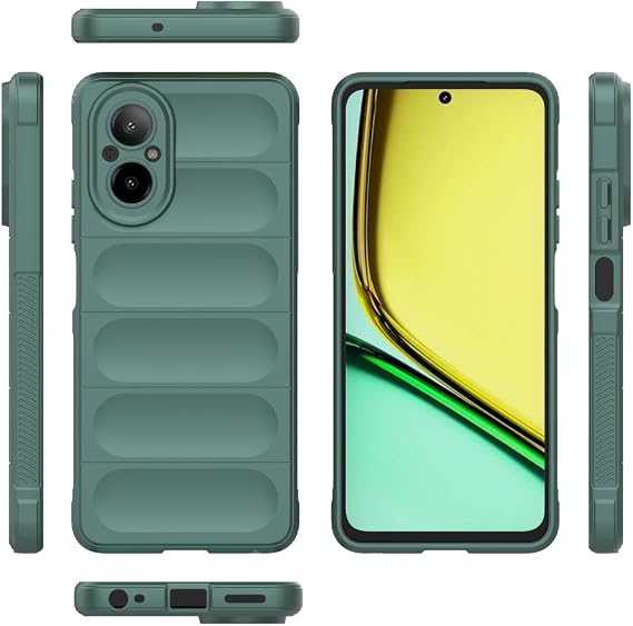 Compatible with Realme C67 4G Case Cover,TPU Mobile Phone Soft Compatible with Realme C67 4G RMX3890 Case Cover Green