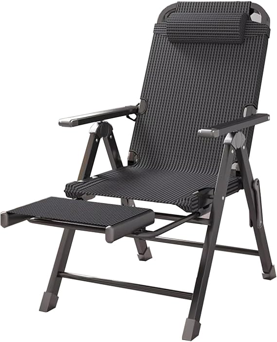 Folding Reclining Lounge Chair,Outdoor Chaise Lounge, Oversized Patio Recliner Chair ，Easy To Assemble And Lightweight With A 330-Lb Weight Capacity, For Beach, Yard, Balcony。