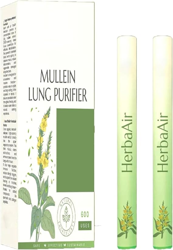 Mullein Lung Purifier, Upgraded Herbal Diffuser Pen,Herbal Lung Cleansing Inhaler,Aromatherapy Inhaler,Mullein Inhaler for Lung Cleansing and Breathing Support,Herbal Mullein Diffuser (2)