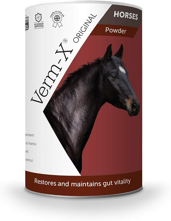 Verm-X All Natural Powder for Horses and Ponies. Supports Intestinal Hygiene. Vet Approved. UFAS Assured. Restores and Maintains Gut Vitality. Wormwood Free Recipe.