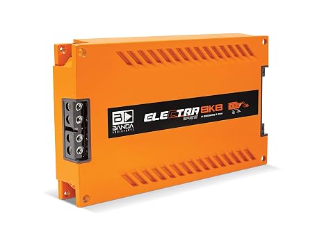 Electra 1-Ch. Vehicle Audio Bass Amplifier - 8800WRMS D-Class High Power Monobus Amplifier with Subsonic & Low Pass Filter Stable 1 Ohm Stable, LED Indicator, Sound Specialization, Orange - BANDA