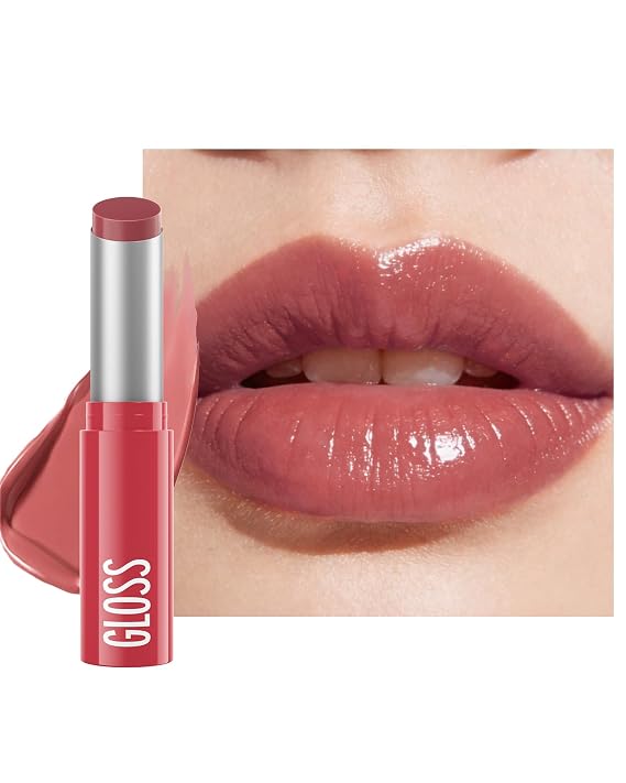 Rose Lipstick Tinted Lip Balm, Hydrating Shine Lipstick for Older Women
