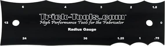 Trick-Tools Acrylic Radius Check Gauge, Contour Gauge
