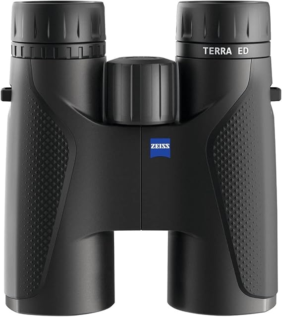 Zeiss 10x42 Terra ED Binoculars (Black) | Fogproof and waterproof housing, field of view at 1,000 meters 14mm eye relief, eye relief SCHOTT ED glass with a hydrophobic