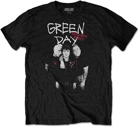 Green Day T Shirt Red Hot Band Logo Official Mens