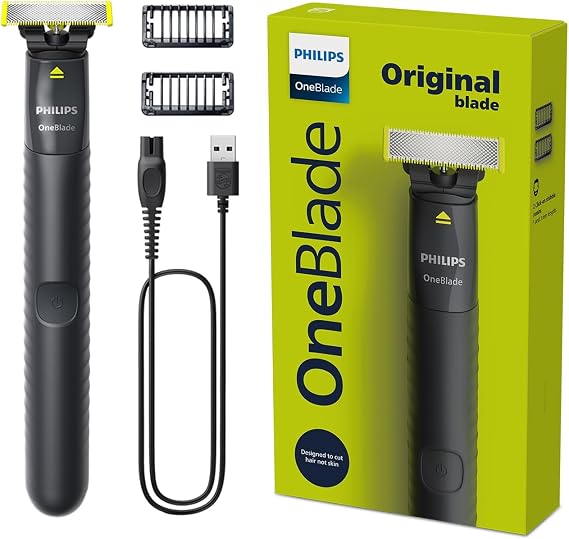 Philips One Blade Face Hybrid Trimmer & Shaver No Skin Irritation as Blade Never Touches Skin Dual Protection Technology