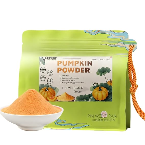 Organic Pumpkin Powder,10.58 oz, 100% Pure Sweet Pumpkin for Lattes, Baking & Smoothies | Vegan, Gluten-Free, Kosher | Easy Puree & Juice Mix-In
