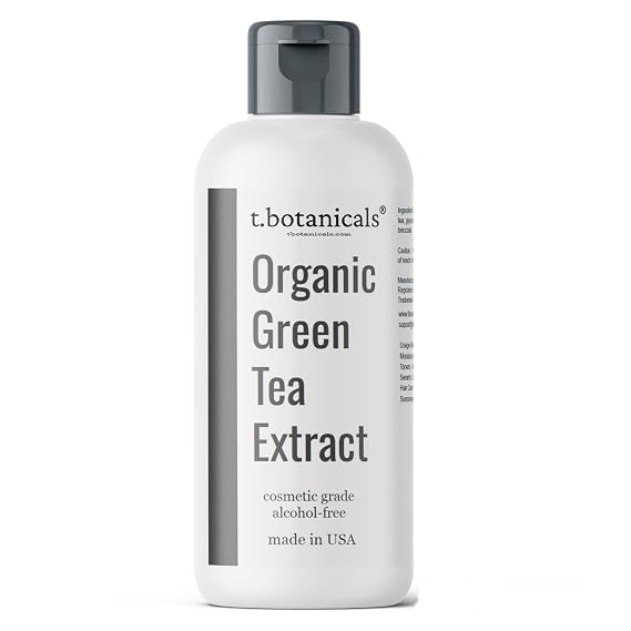 Liquid Green Tea Extract Standardized for Cosmetic Use, Concentrated Alcohol-Free Organic Cosmetic Grade Ingredient for Topical Applications, Skin, Face, Hair, DIY (8 oz)