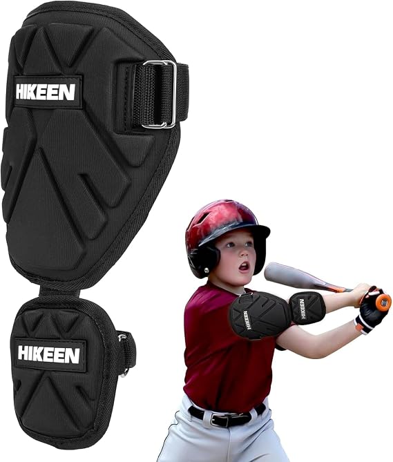 Hikeen Baseball Elbow Guard, Batter Elbow Pads Forearm Guard for for Softball & Baseball Batting Protecting Biceps Forearm Elbow, Elbow Shield for Adults Kids