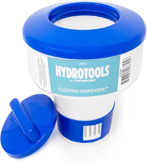 Adjustable Floating Swimming Pool Dispenser - 7" - Blue and White