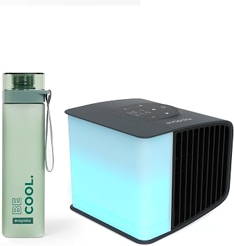 Evapolar evaSMART Personal Evaporative Air Cooler Grey and Free Leak Proof Water evaBottle