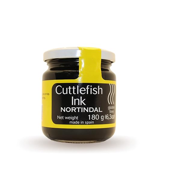 Nortindal Cuttlefish Squid Ink Jar, Tinta de Sepia - 180g (6.4 oz) | Gluten-Free
