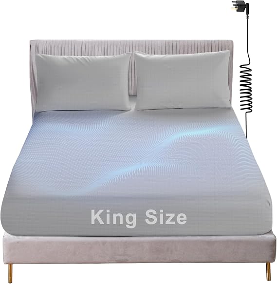 Grounding Fitted Sheet with 5% Silver Fiber & 95% Organic Cotton, 150x200cm