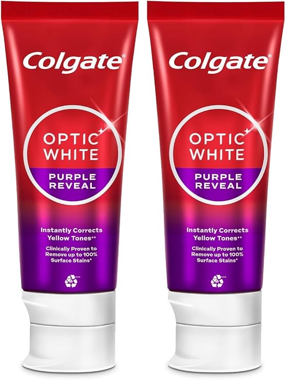 Colgate Optic White Purple Reveal 75 ml 2li paket