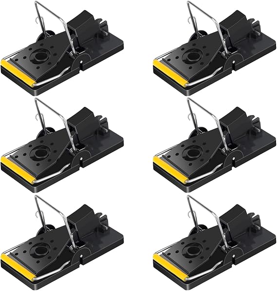 Mouse Trap, 6 Pack Heavy Duty Reusable Snap Traps that Catch Instantly, High Sensitive Mice Catcher UK, Safe and Effective Rodent Trap for Indoors and Outdoors, Easy Set-up & Clean
