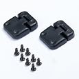 ABS Plastic Black Car Door Hinges & Door Handles & Engine Cover Hinge for Traxxas TRX-4 TRX4 1/10 RC Crawler Car Parts (Color : 1Set)