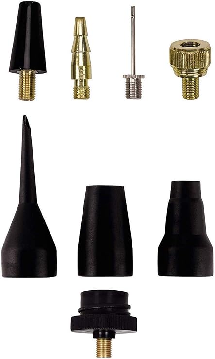 Original Einhell 8 Piece Compressor Accessory Set (including metal ball needle and valve adapter for bicycle tires) - 4139695