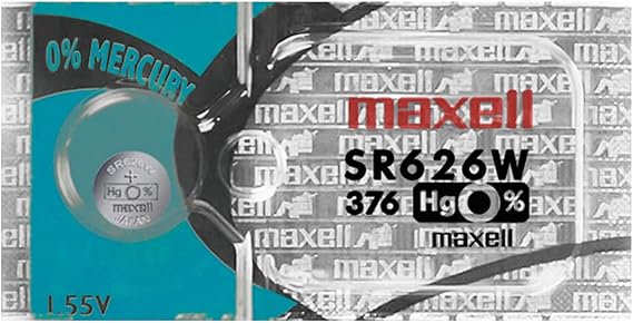 Maxell WC376 SR626W 376 Silver Oxide Watch Battery (1 Battery)