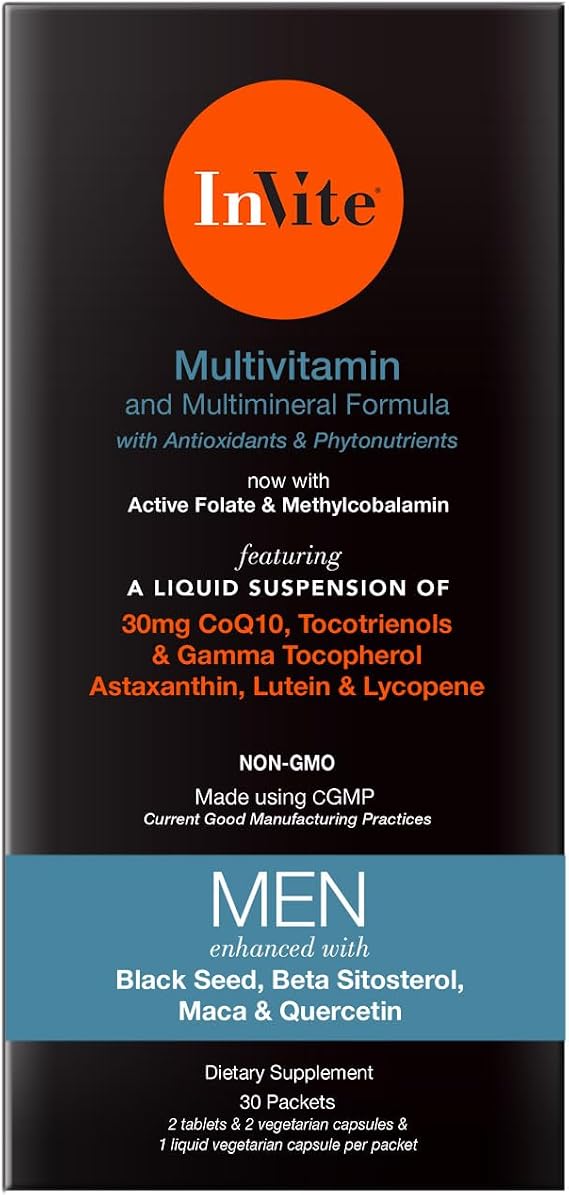 Invite Health Mens Multivitamin - Comprehensive Daily Multivitamin with Enhanced Support for Mens Nutrition - 30 Day Supply (2-Pack)