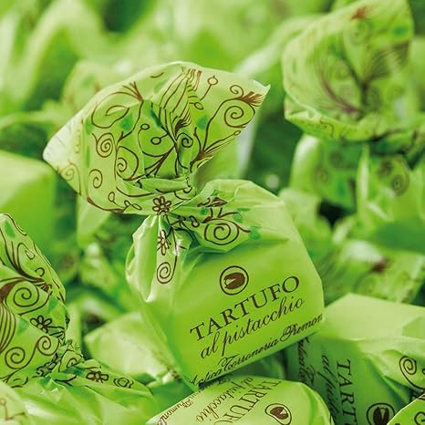 Antica Torroneria Piemontese Tartufo Italian Truffle Chocolates in Various Varieties 140 g Pralines Truffle Chocolate Truffle (Tartufo Pistacchio)