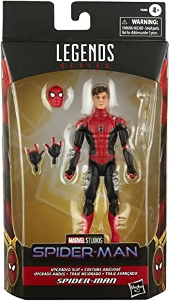 Marvel Legends Series Upgraded Suit Spider-Man Unmasked No Way Home 6-inch Action Figure Premium Design
